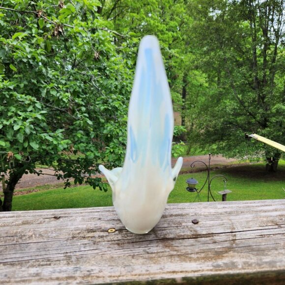 Vintage Murano Style Sommerso Art Glass Bird Sculpture With Gold Flecks And Opal - Picture 10 of 10